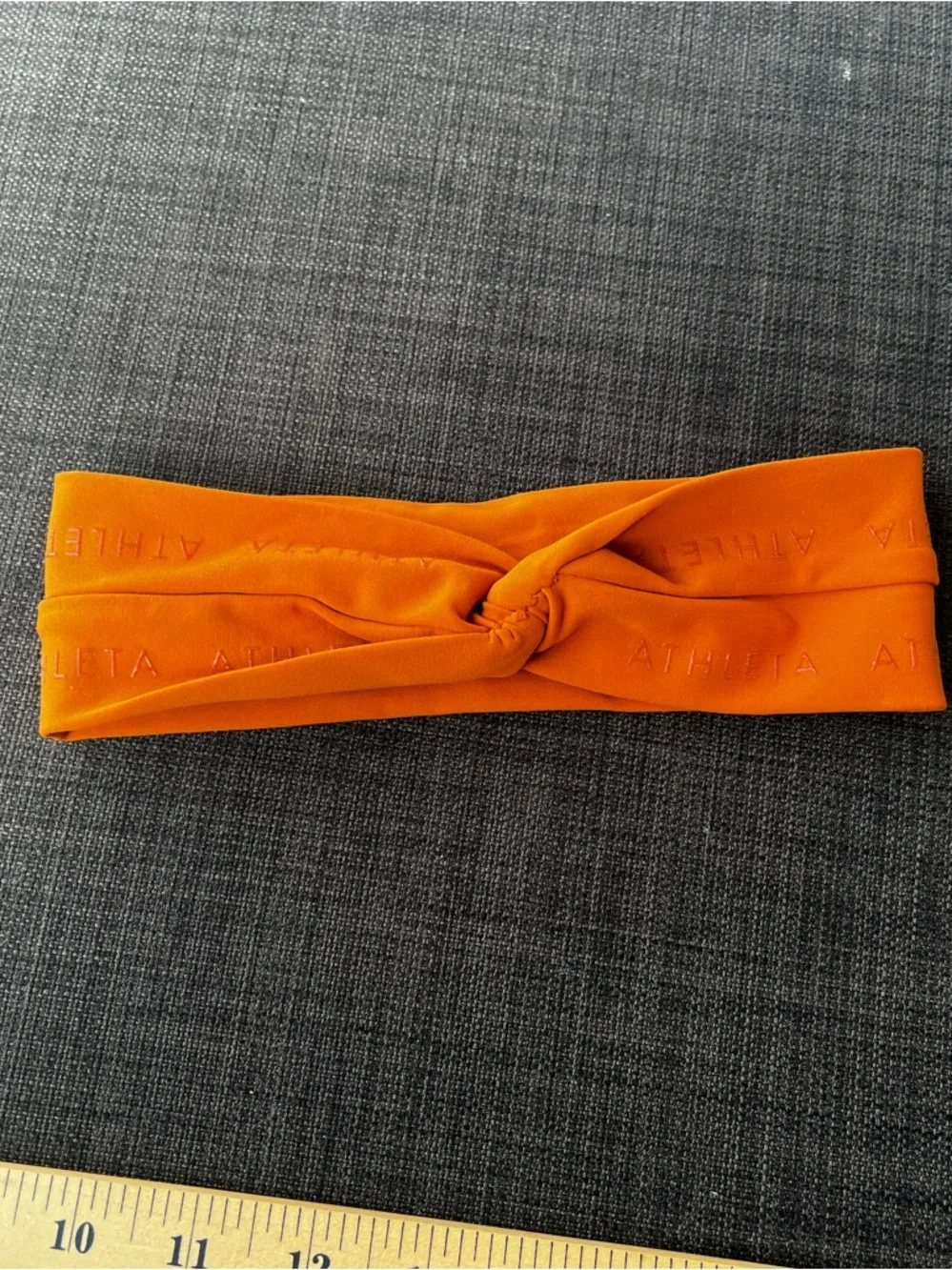 Athleta Bright Orange Knotted Stretch Headband